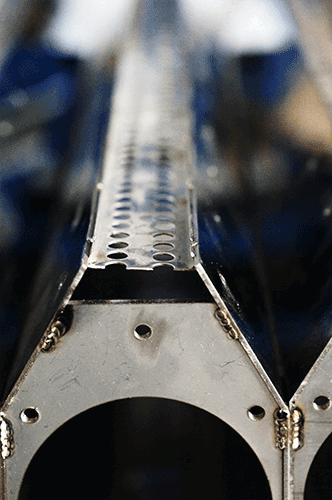 CNC Machined Anodized Aluminum Air Knife Detail
